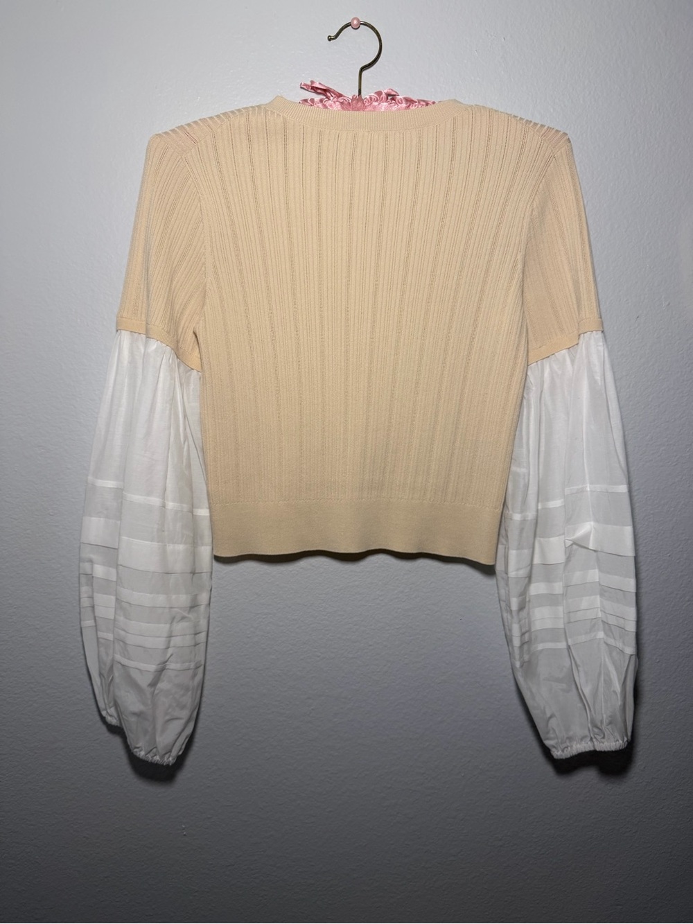 Ulla Johnson Beige Ribbed Button-Front Cardigan - Picture 5 of 8